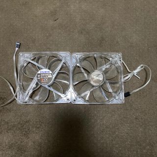 PCケース用 冷却ファン 12cm 12v LED   2個(PCパーツ)