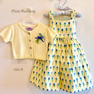 ボンポワン(Bonpoint)のPlum Pudding 8 チューリップ ストラップワンピースのセット(ワンピース)