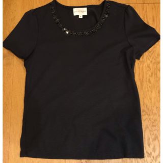 クレージュ(Courreges)のcourreges クレージュ　カットソー　サイズ38 ブラック　美品(カットソー(半袖/袖なし))