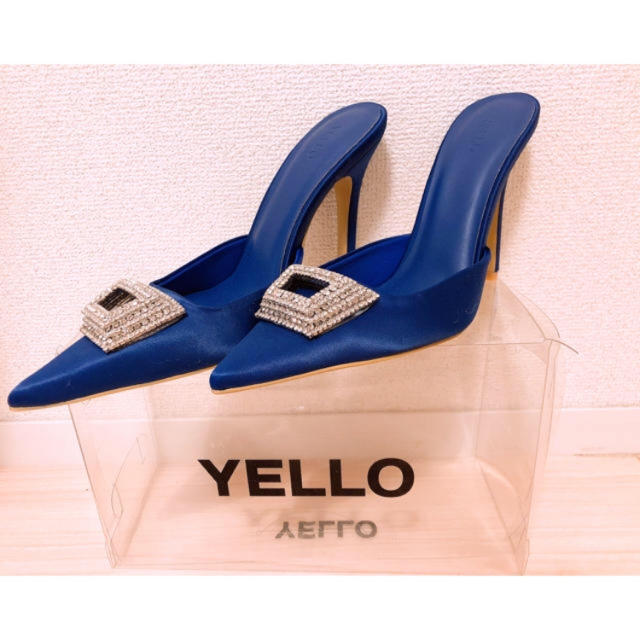 yello　MINE MULES ミュール ロイヤルブルー 星あや