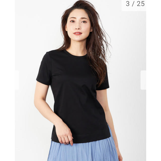 PLST(プラステ)のコットンポリクルーネックTシャツ レディースのトップス(Tシャツ(半袖/袖なし))の商品写真