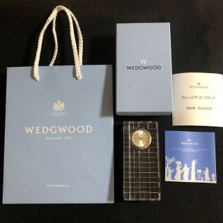 ウェッジウッド(WEDGWOOD)のウェッジウッド　置き時計　ナイト&ディ　クリスタルクロック(置時計)