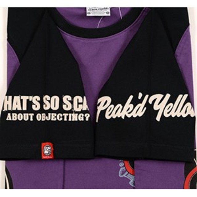 PEAK'D YELLOW(ピークドイエロー)のﾋﾟｰｸﾄﾞｲｴﾛｰ/Tｼｬﾂ/紫/pyt-219/ﾃｯﾄﾞﾏﾝ/ｶﾐﾅﾘ メンズのトップス(Tシャツ/カットソー(半袖/袖なし))の商品写真
