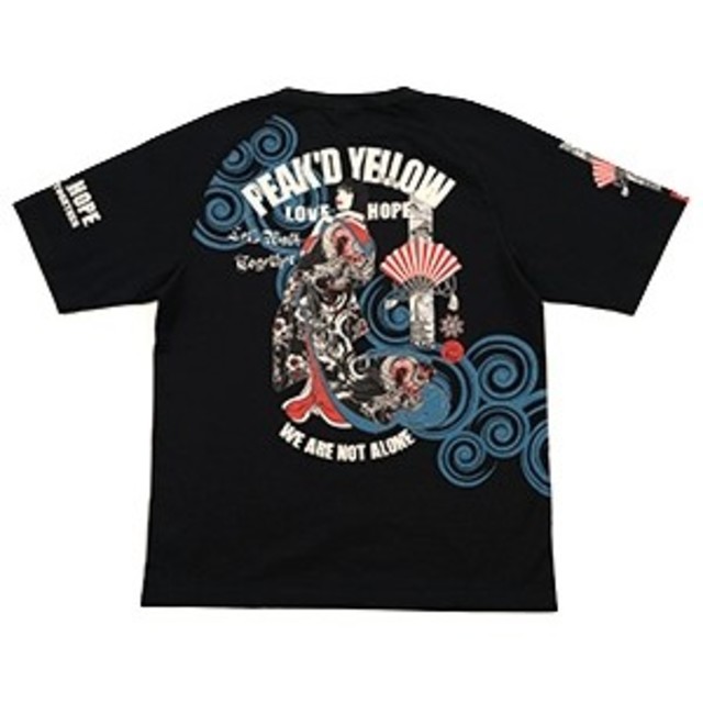 PEAK'D YELLOW(ピークドイエロー)のﾋﾟｰｸﾄﾞｲｴﾛｰ/Tｼｬﾂ/黒/pyt-220/ﾃｯﾄﾞﾏﾝ/ｶﾐﾅﾘ メンズのトップス(Tシャツ/カットソー(半袖/袖なし))の商品写真