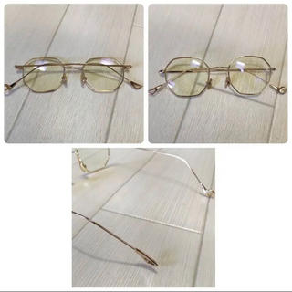 【入手困難】オクタゴンフレームグラス シルバー/ 伊達眼鏡 メガネ 多角形