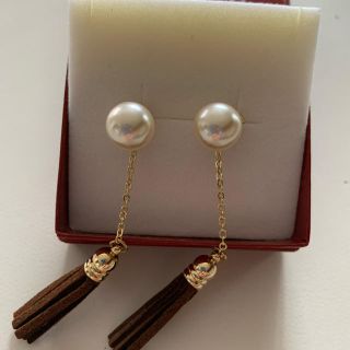 パールピアス　　ハンドメイド(ピアス)