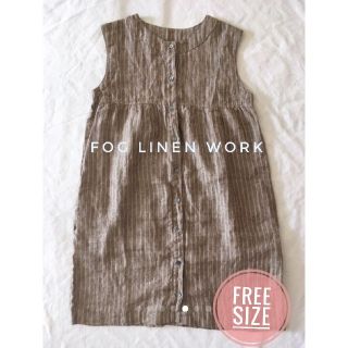 フォグリネンワーク(fog linen work)のfoglinenwork ワンピース　ノースリーブ(ひざ丈ワンピース)