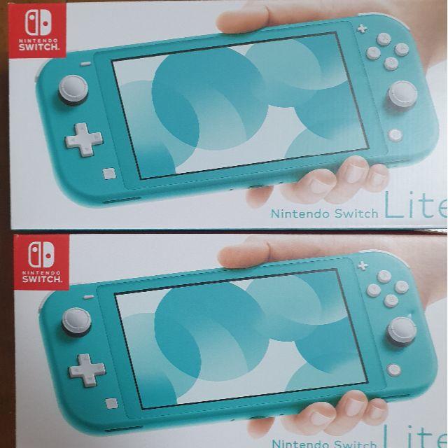 【送料無料】Nintendo Switch Lite ターコイズ×2台　店舗印無