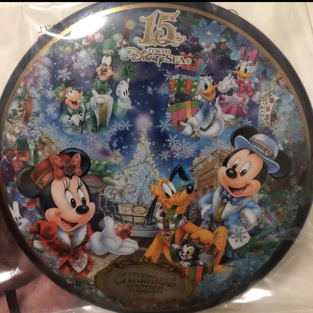 【未使用】ディズニーシー 15周年 クリスマス 缶バッジ