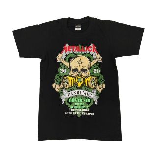 アゲインスト(AGAINST)のメタリカTシャツ　2020　両面プリント　パンデミック　スカル　covid-19(Tシャツ/カットソー(半袖/袖なし))