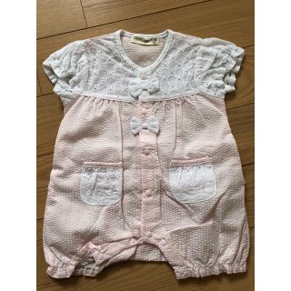 ベベ(BeBe)の新品　ロンパース　リボン　フリル BEBE(ロンパース)