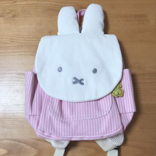 新品miffy リュック フェイス ピンク ベビー うさ耳(リュックサック)