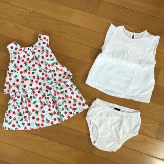 ザラキッズ(ZARA KIDS)のZARA GAP ベビー ワンピース カットソー ブルマ 80(ワンピース)