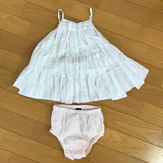 ベビーギャップ(babyGAP)のbaby GAP ワンピース ブルマ 6-12m  70cm  女の子 ベビー(ワンピース)