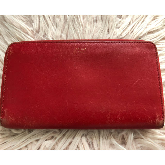 celine(セリーヌ)のセリーヌ赤長財布 レディースのファッション小物(財布)の商品写真