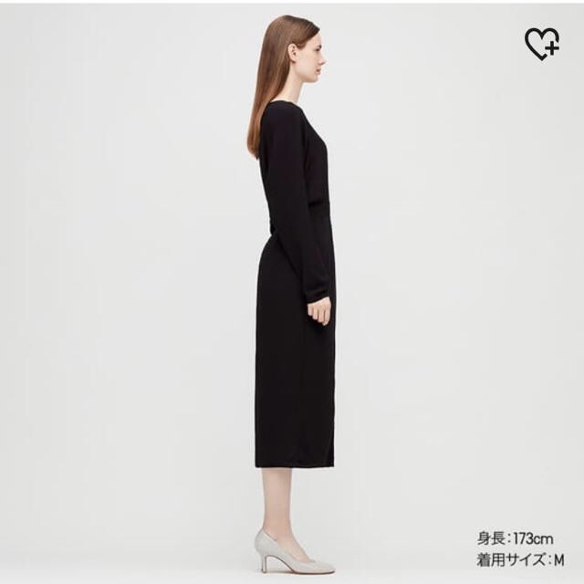 UNIQLO(ユニクロ)の【新品】ユニクロ・セオリー　Vネックワンピース(長袖) レディースのワンピース(ひざ丈ワンピース)の商品写真