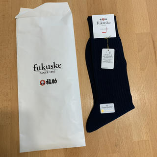 フクスケ(fukuske)の福助 靴下 紺色 ネイビー ビジネスソックス 25(ソックス)