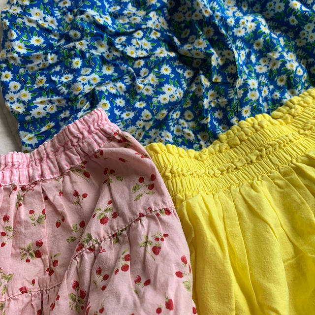 Shirley Temple(シャーリーテンプル)のシャーリーテンプル　スカート  キュロット　3枚　セット　100 110 キッズ/ベビー/マタニティのキッズ服女の子用(90cm~)(スカート)の商品写真