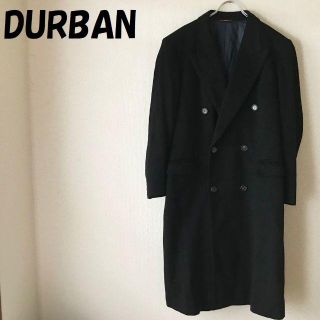 ダーバン Durban ロングコート カシミヤ混 ネイビー ビジネス メンズ