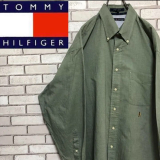 トミーヒルフィガー(TOMMY HILFIGER)の【激レア】トミーヒルフィガー☆ オールド刺繍ロゴBDオックスフォードシャツ90s(シャツ)