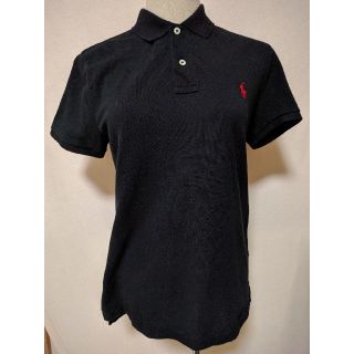 ポロラルフローレン(POLO RALPH LAUREN)のPOLO ラルフローレン 半袖ポロシャツ 黒 Mサイズ レディース トップス(ポロシャツ)