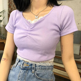 スタイルナンダ(STYLENANDA)のchuu メイクレースT(Tシャツ(半袖/袖なし))