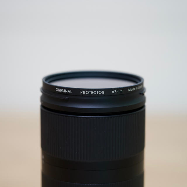 TAMRON 28-75mm F/2.8 Di Ⅲ RXD と保護フィルターカメラ