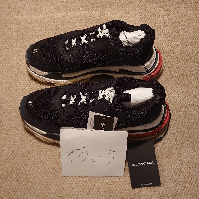 イタリア製 BALENCIAGA Triple S 41 ノワール