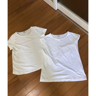 グローバルワーク(GLOBAL WORK)のGLOBAL WORK  白Tシャツ(M)２枚セット(Tシャツ(半袖/袖なし))