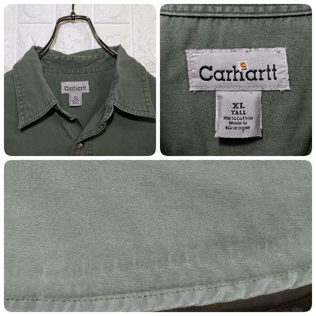 carhartt(カーハート)のカーハート 半袖ワークシャツ 革タグ ワンポイント ビッグシルエット メンズのトップス(シャツ)の商品写真