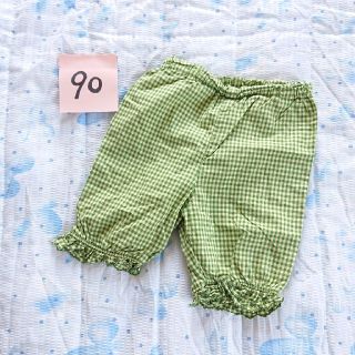 エル(ELLE)の⑫90センチ パンツ 緑チェック(パンツ/スパッツ)