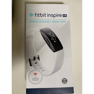 fitbit inspire HR ホワイト/ブラック 中古品　(トレーニング用品)