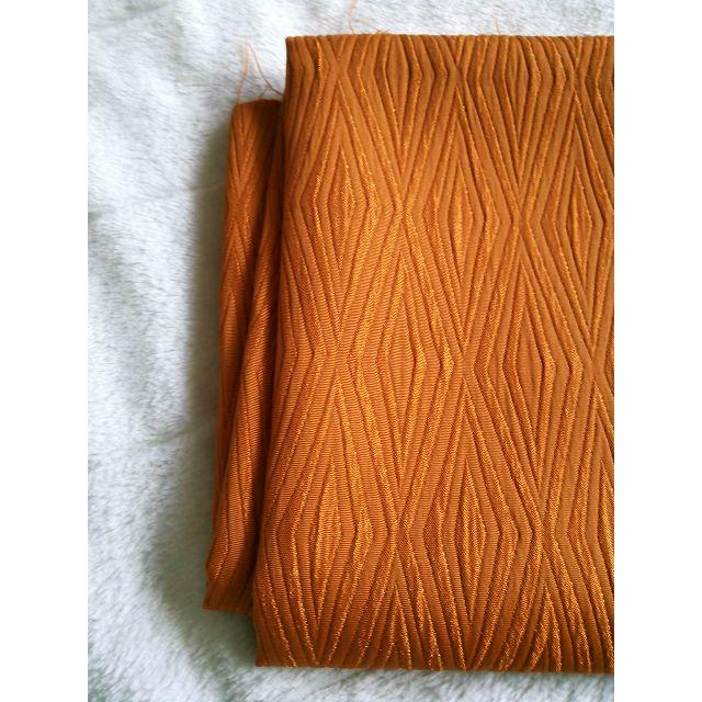 858　オレンジ色　ひし形柄　布地 ハンドメイドの素材/材料(生地/糸)の商品写真