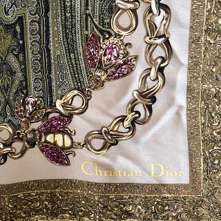 クリスチャンディオール(Christian Dior)のクリスチャンディオール　シルク100%スカーフ(バンダナ/スカーフ)