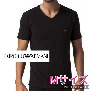 エンポリオアルマーニ(Emporio Armani)の新品☆エンポリオアルマーニ　Mサイズ　黒　メンズＴシャツ(Tシャツ/カットソー(半袖/袖なし))