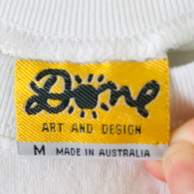 90s オーストラリア　アート　ヴィンテージ  Tシャツ　　白 3