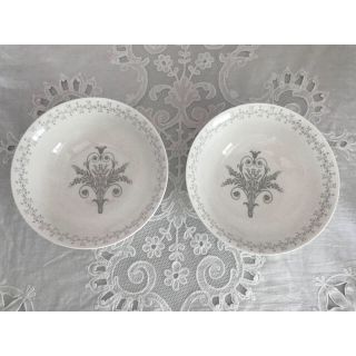 ローラアシュレイ(LAURA ASHLEY)のローラアシュレイ✨人気ジョゼッテグレーボウル2個セット(食器)