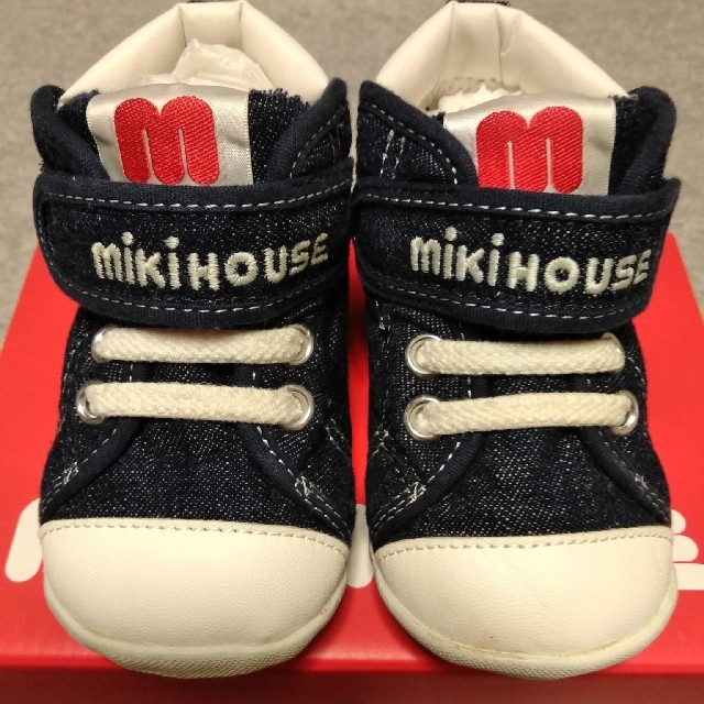 mikihouse(ミキハウス)の美品 ミキハウス 靴 12.5㎝ ネーム記載あり キッズ/ベビー/マタニティのベビー靴/シューズ(~14cm)(スニーカー)の商品写真