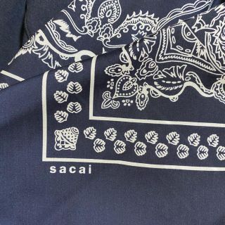 週末値下げ！新品☆洗える！サカイ  sacai バンダナ　カットソー　ネイビー