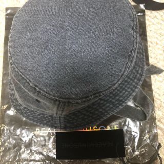 ピースマイナスワン(PEACEMINUSONE)のPMO DENIM BUCKET HAT #1 BLACK 最終値下げ(ハット)