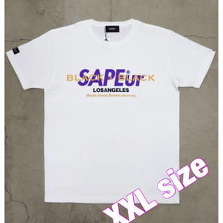 シュプリーム(Supreme)のSAPEur×BLACK×BLACK LOGO ホワイト XXL(Tシャツ/カットソー(半袖/袖なし))