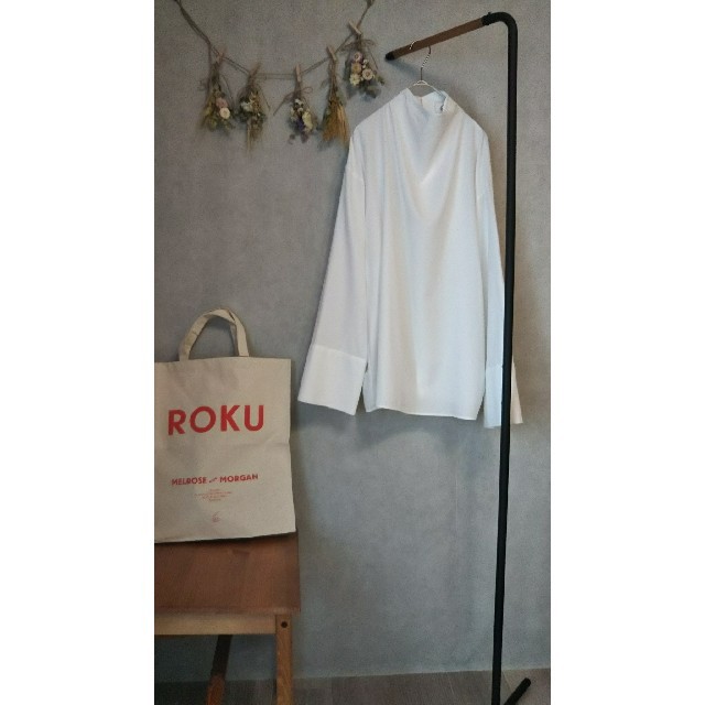 6(ROKU) DRAPE NECK SHIRT ドレープネックシャツ