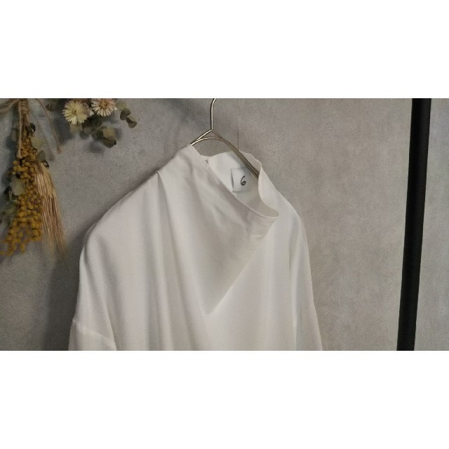 BEAUTY&YOUTH UNITED ARROWS(ビューティアンドユースユナイテッドアローズ)の6(ROKU) DRAPE NECK SHIRT ドレープネックシャツ レディースのトップス(カットソー(長袖/七分))の商品写真