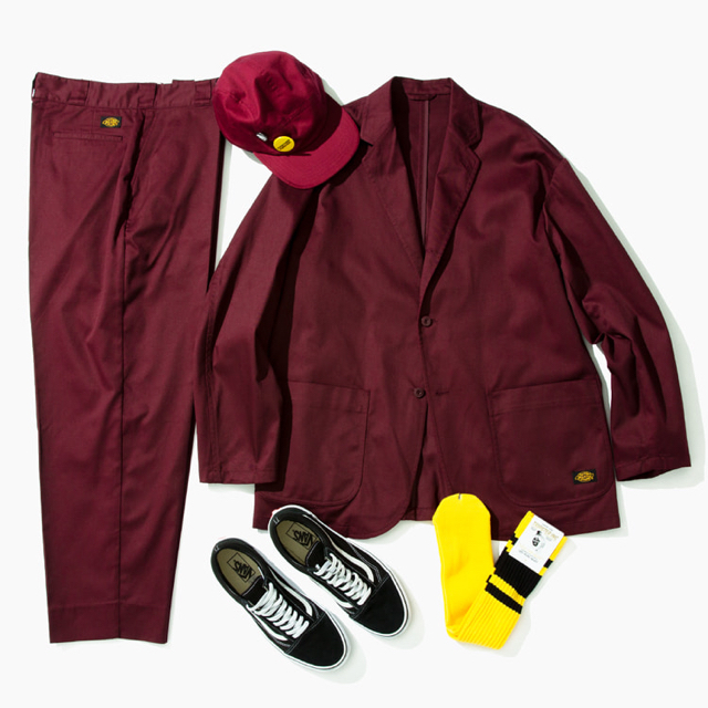 Dickies(ディッキーズ)のTripster Dickies BEAMS BURGUNDY セットアップ メンズのスーツ(セットアップ)の商品写真