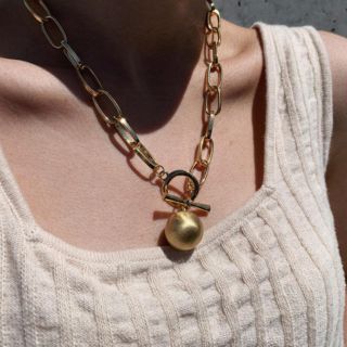 トゥデイフル(TODAYFUL)のMetal ball chain gold necklace No.383(ネックレス)