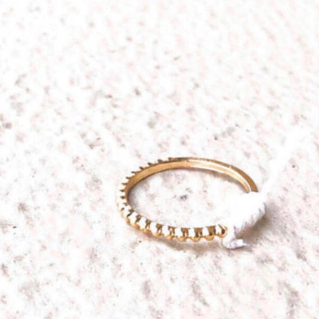 Ameri VINTAGE(アメリヴィンテージ)の(ミサンガリング) moon chaine ring  ハンドメイドのアクセサリー(リング)の商品写真