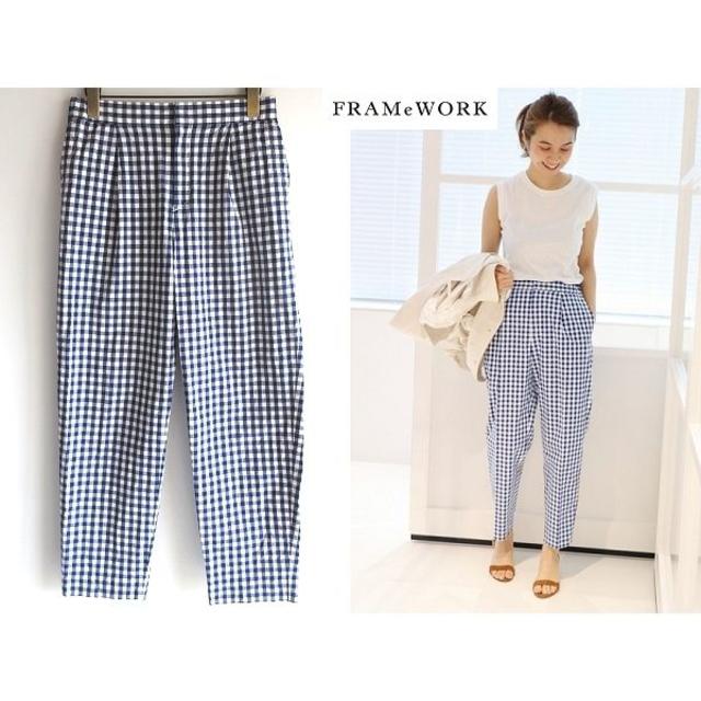 FRAMeWORK(フレームワーク)の完売 FRAMeWORK 18SS ギンガムストレッチパンツ 40 大きいサイズ レディースのパンツ(その他)の商品写真