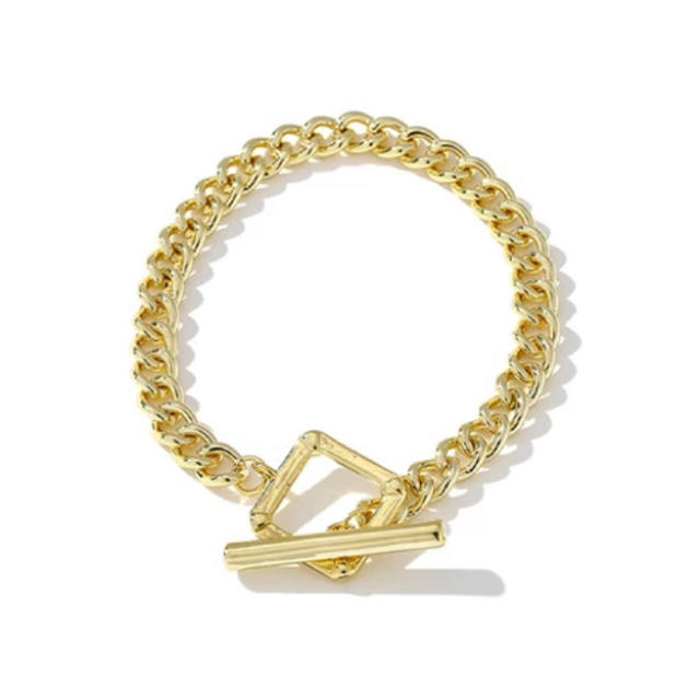 Ron Herman(ロンハーマン)のSquare chain gold bracelet No.379 レディースのアクセサリー(ブレスレット/バングル)の商品写真