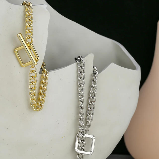 Ron Herman(ロンハーマン)のSquare chain gold bracelet No.379 レディースのアクセサリー(ブレスレット/バングル)の商品写真