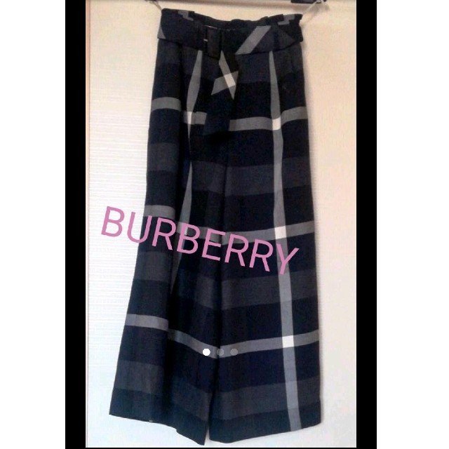 BURBERRY BLUE LABEL(バーバリーブルーレーベル)のバーバリーブルーレーベル　ベルト付きチェックパンツ レディースのパンツ(カジュアルパンツ)の商品写真